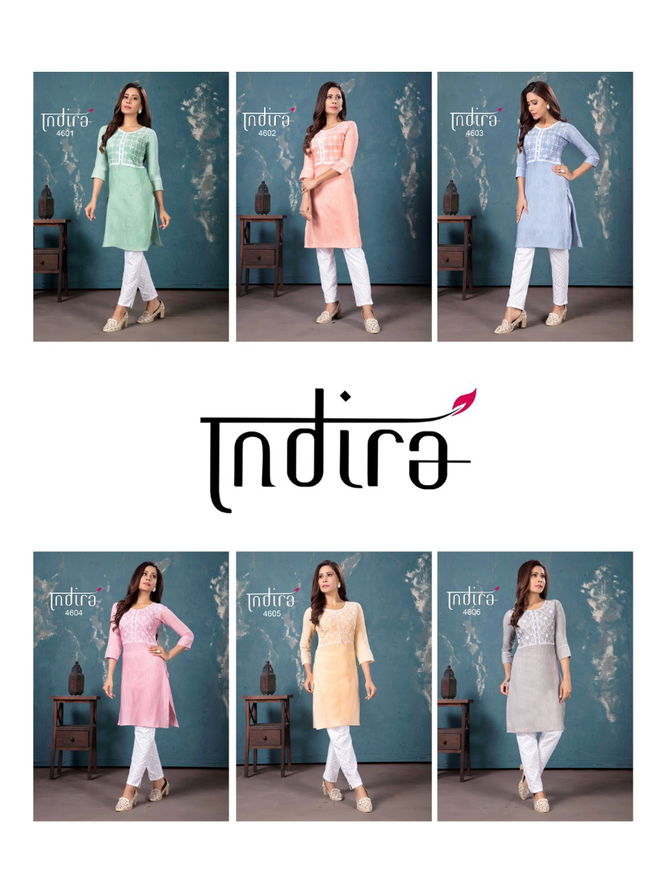 Indira The Spring 2 Latest fancy Regular Wear Embroidered Kurtis With Bottom Collection
